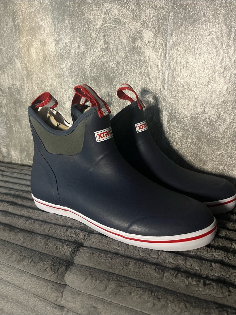 Men's Navy Ankle Deck Boots XtraTuf Size Sz 9 new